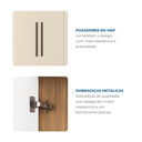 Ver imagem 7 de Guarda Roupa Casal 6 Portas 2 Gavetas 100% MDF London Amêndola/Off White