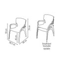 Ver imagem 1 de Cadeira Plastica Monobloco com Bracos Clarice Concreto