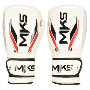 Luva de Boxe Mks Prime Tech Cor Branco Tamanho 10 Oz
