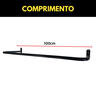 Kit com 3 Cabideiros Araras Fixas de Parede 1 Metro Aço Alta Qualidade Moderno Design Robusto - 4