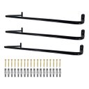 Ver imagem 1 de Kit com 3 Cabideiros Araras Fixas de Parede 1 Metro Aço Alta Qualidade Moderno Design Robusto