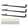 Kit com 3 Cabideiros Araras Fixas de Parede 1 Metro Aço Alta Qualidade Moderno Design Robusto - 1