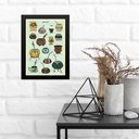Ver imagem 1 de Quadro Decorativo Tipos de Cuia 24x18cm - com Vidro:moldura Branca
