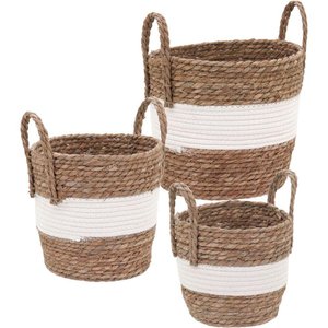 Zagora Cesta Fibra Branco 3pç