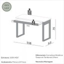 Ver imagem 5 de Mesa de Escritório 1 Gaveta em Mdf 118x53x75cm Dalla Costa Off White Freijó