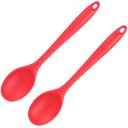 Ver imagem 1 de Colher de Silicone Vermelha Grande | 02 Un