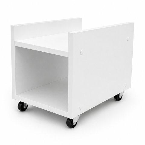 Base para Cpu Desktop com Rodizio Gabinete Gamer Pc Movel - Branco