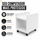 Ver imagem 2 de Base para Cpu Desktop com Rodizio Gabinete Gamer Pc Movel - Branco