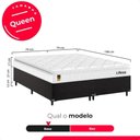 Ver imagem 3 de Cama Box Queen Preto + Colchão Life D33 Pillow Top Branco 56x158x198cm - e-Shop Casa