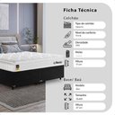 Ver imagem 2 de Cama Box Queen Preto + Colchão Life D33 Pillow Top Branco 56x158x198cm - e-Shop Casa
