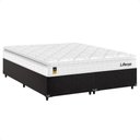 Ver imagem 1 de Cama Box Queen Preto + Colchão Life D33 Pillow Top Branco 56x158x198cm - e-Shop Casa