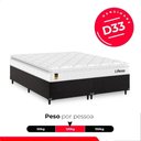 Ver imagem 5 de Cama Box Queen Preto + Colchão Life D33 Pillow Top Branco 56x158x198cm - e-Shop Casa