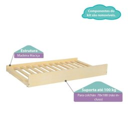 Cama Babá com Cama Auxiliar Reversível Casatema - 3