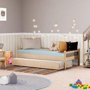 Cama Babá com Cama Auxiliar Reversível Casatema