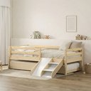 Ver imagem 7 de Bicama Solteiro Infantil Prime com Kit Escadinha e Escorrega Casatema MadeiraOriginals Marrom