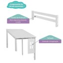 Ver imagem 5 de Bicama Solteiro Infantil com Telhadinho e Grade em Madeira Maciça Prime Casatema MadeiraOriginals Branco