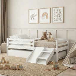 Bicama Solteiro Infantil com Telhadinho e Grade em Madeira Maciça Prime Casatema MadeiraOriginals - 8 Bicama Solteiro Infantil com Telhadinho e Grade em Madeira Maciça Prime Casatema MadeiraOriginals - 8