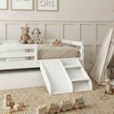 Ver imagem 7 de Bicama Solteiro Infantil com Telhadinho e Grade em Madeira Maciça Prime Casatema MadeiraOriginals Branco