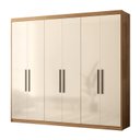 Ver imagem 2 de Guarda Roupa Casal 6 Portas 2 Gavetas 100% MDF London Amêndola/Off White