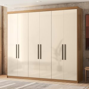 Guarda Roupa Casal 6 Portas 2 Gavetas 100% MDF London