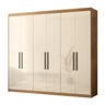 Guarda Roupa Casal 6 Portas 2 Gavetas 100% MDF London Amêndola/Off White - 2