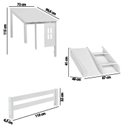 Ver imagem 3 de Bicama Solteiro Infantil Prime Telhadinho Ii e Escadinha/Escorrega Casatema MadeiraOriginals Branco