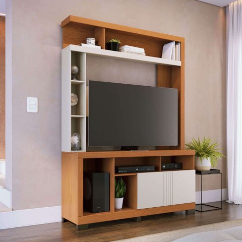 Estante para Tv até 50 Polegadas Elba 2 Portas Freijó/off White Matte - Colibri