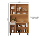 Ver imagem 5 de Cozinha Compacta 6 Portas 1 Gavetas 120cm Nápoles Itatiaia Branco/Cinamomo/Off White