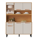 Ver imagem 4 de Cozinha Compacta 6 Portas 1 Gavetas 120cm Nápoles Itatiaia Branco/Cinamomo/Off White