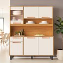 Ver imagem 3 de Cozinha Compacta 6 Portas 1 Gavetas 120cm Nápoles Itatiaia Branco/Cinamomo/Off White