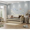 Ver imagem 1 de Cama Infantil Prime com Cama Auxiliar Casatema MadeiraOriginals Marrom/da Madeira