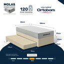 Ver imagem 4 de Cama Box com Colchão de Molas Ensacadas Ortobom One Face Plenno Superpocket + Auxiliar de Espuma