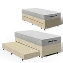 Ver imagem 1 de Cama Box com Colchão de Molas Ensacadas Ortobom One Face Plenno Superpocket + Auxiliar de Espuma