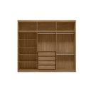 Ver mais imagens de Guarda Roupa Casal 6 Portas 4 Gavetas 100% MDF London Amêndola/Off White