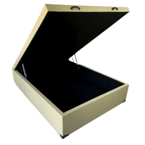Cama Box Baú Casal Blindada/reforçada - Corino Bege