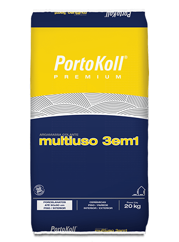 Argamassa Multiuso 3 Em 1 Plus AC-2 Cinza Sc 20Kg Portokoll - 1