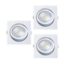 Ver imagem 2 de Kit 3 Spot de Led Embutir Alltop Par30 Quadrado 10w Bivolt Taschibra 6500k Luz Fria