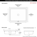 Ver imagem 3 de Cuba de Embutir Retangular Kohler Verticyl para Banheiro 44x33cm Branca | 2882BR-0 com Válvula Branc