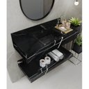 Ver imagem 2 de Bancada em Porcelanato para Banheiro Completa Alto Padrão 100cm Com Cuba Esculpida