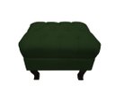 Ver imagem 3 de Kit 2 Poltronas Decorativa Julia + Puff Luis Xv Suede Verde Pés Madeira Mz Decor