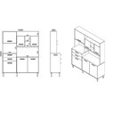 Ver imagem 4 de Cozinha Compacta 6 Portas 2 Gavetas 160cm Espaço para Forno e 3 Nichos Nápoles Itatiaia