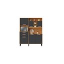 Ver imagem 3 de Cozinha Compacta 6 Portas 2 Gavetas 160cm Espaço para Forno e 3 Nichos Nápoles Itatiaia