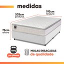 Ver imagem 3 de Cama Box Casal King Colchão Molas Ensacadas Gazin com Pillow Tower New Branco