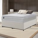 Ver imagem 2 de Cama Box Casal King Colchão Molas Ensacadas Gazin com Pillow Tower New Branco