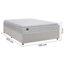 Ver imagem 3 de Cama Box Casal King Colchão Molas Ensacadas Gazin com Pillow Tower New Branco