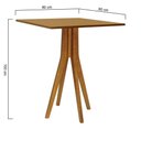 Ver imagem 4 de Mesa Bistrô Sevilha 1 Lugar Quadrada Madeira Maciça MDF Amêndoa Decorise