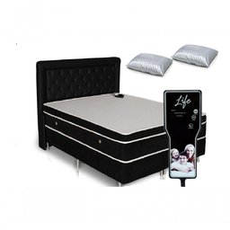 Colchão Casal Massageador Magnético Terapêutico 138cm Preto - 1 Colchão Casal Massageador Magnético Terapêutico 138cm Preto - 1