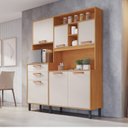 Ver imagem 2 de Cozinha Compacta 6 Portas 2 Gavetas 160cm Espaço para Forno e 3 Nichos Nápoles Itatiaia