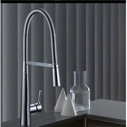 Torneira Cozinha Gourmet Monocomando Aço Escovado:Aço Escovado - 2