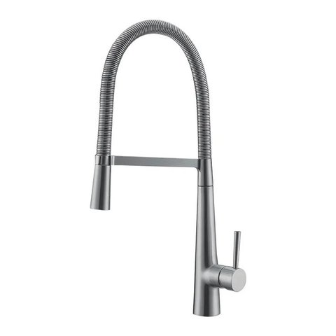 Torneira Cozinha Gourmet Monocomando Aço Escovado:Aço Escovado